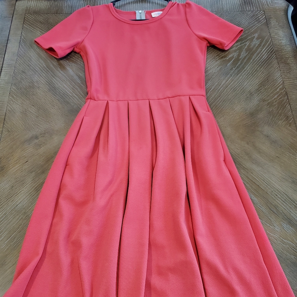 Coral Lularoe dress